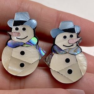 ⚜️ VINTAGE SNOWMAN ⛄️ EARRINGS
